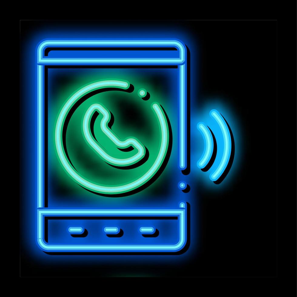 Tablet neon glow icon illustration vector