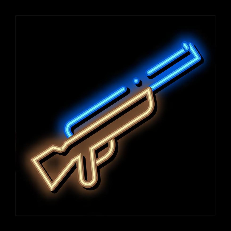 ilustración de icono de resplandor de neón de pistola vector