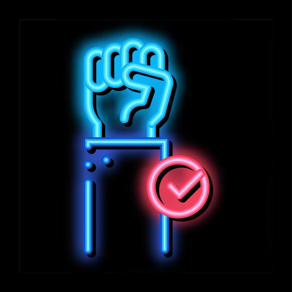 Cast Vote neon glow icon illustration vector