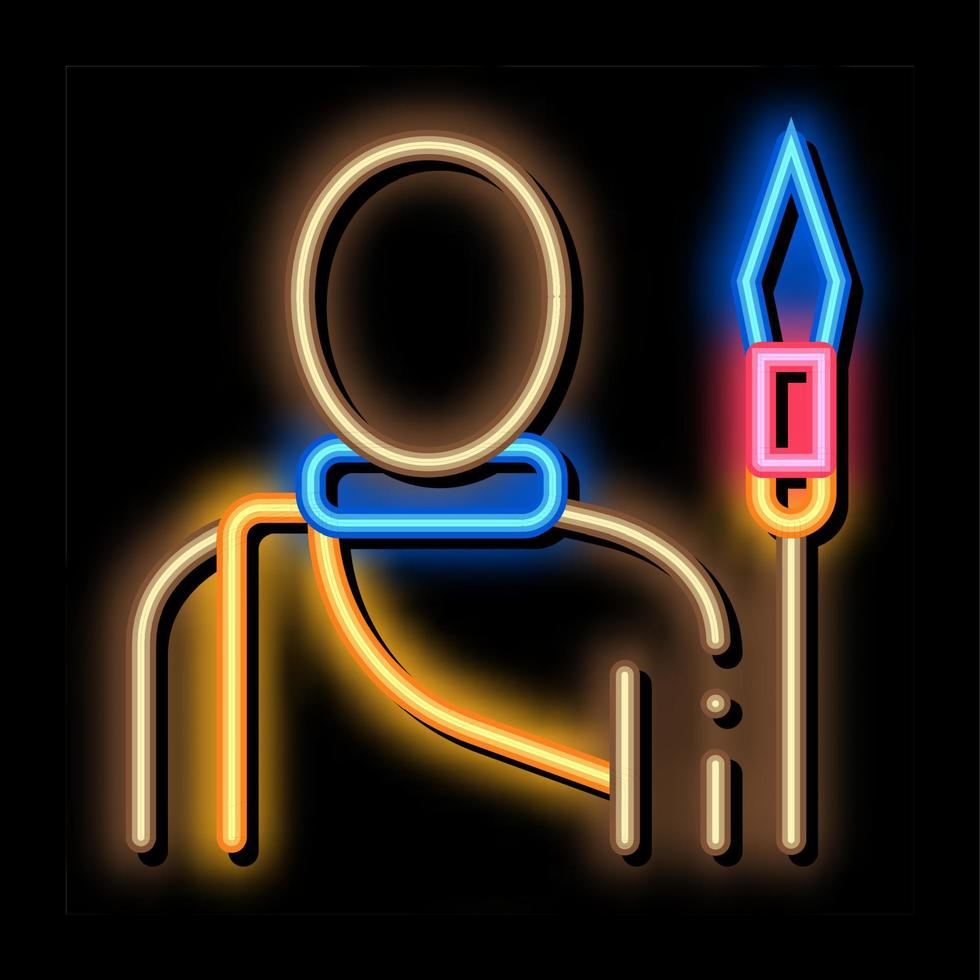 Hunter neon glow icon illustration vector