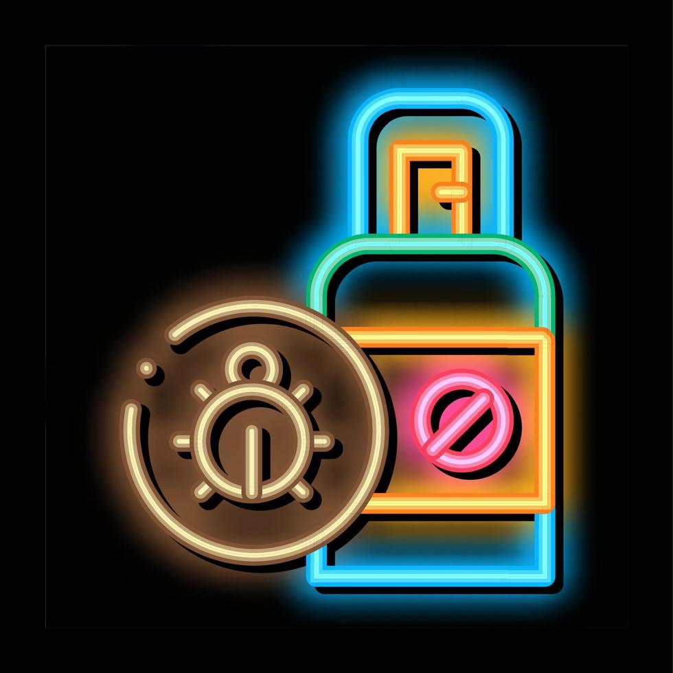 Flea Spray neon glow icon illustration vector