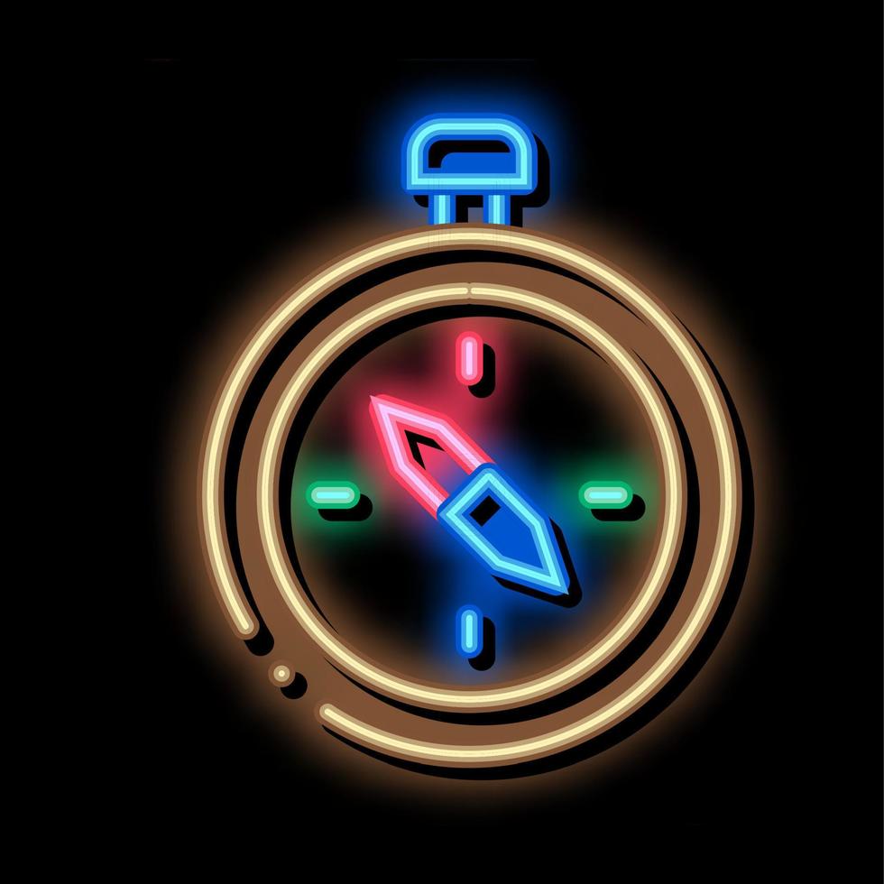Tourist Compass Sign neon glow icon illustration vector