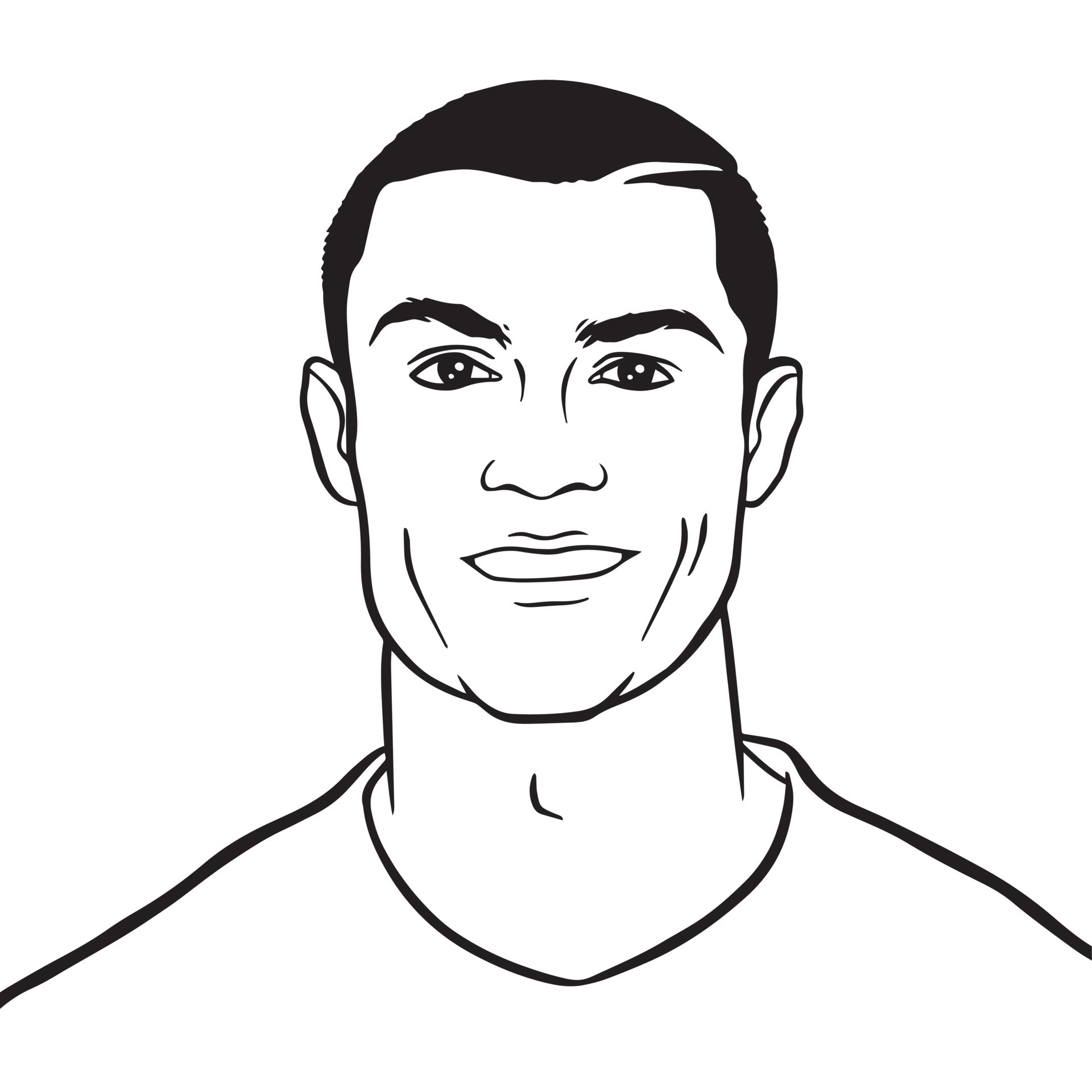 Drawing Of Sketch Easy Cristiano Ronaldo How To Draw Cr7 Football Player Ronaldo  Drawing Easy | truongquoctesaigon.edu.vn