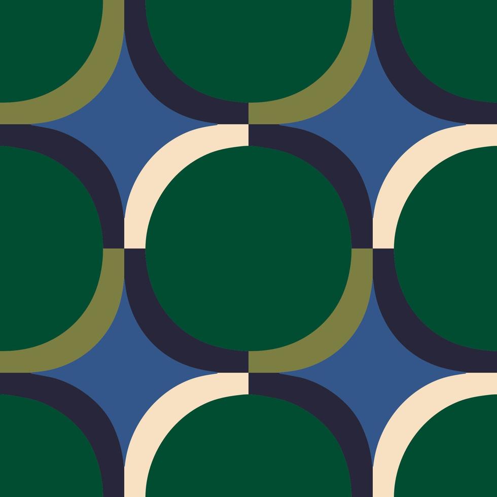 Abstract geometrical pattern in a retro style. Mid century modern texture. Bold and groovy seamless background. vector