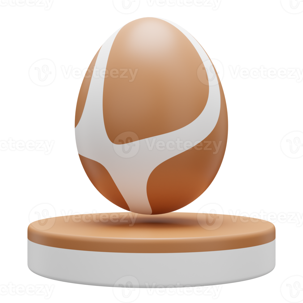 huevo de oro podio pascua 3d ilustración png