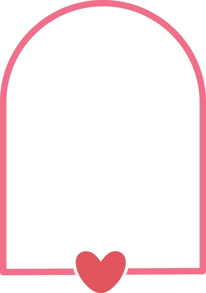 Valentine Frame Border Heart Arch Curve Shape vector