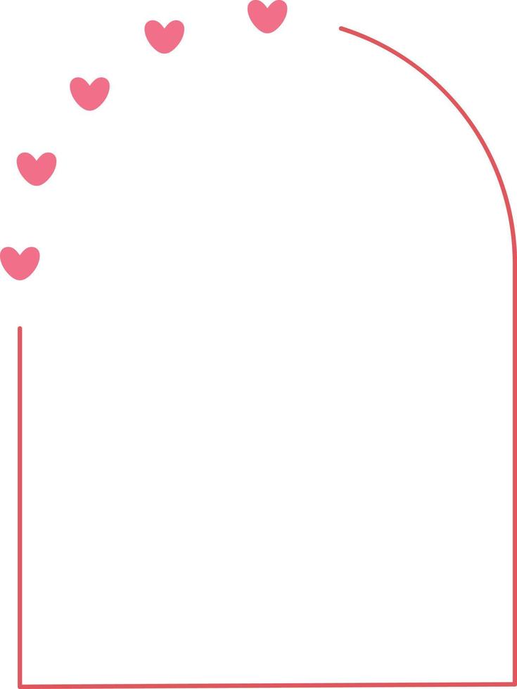 Valentine Frame Border Heart Arch Curve Shape vector