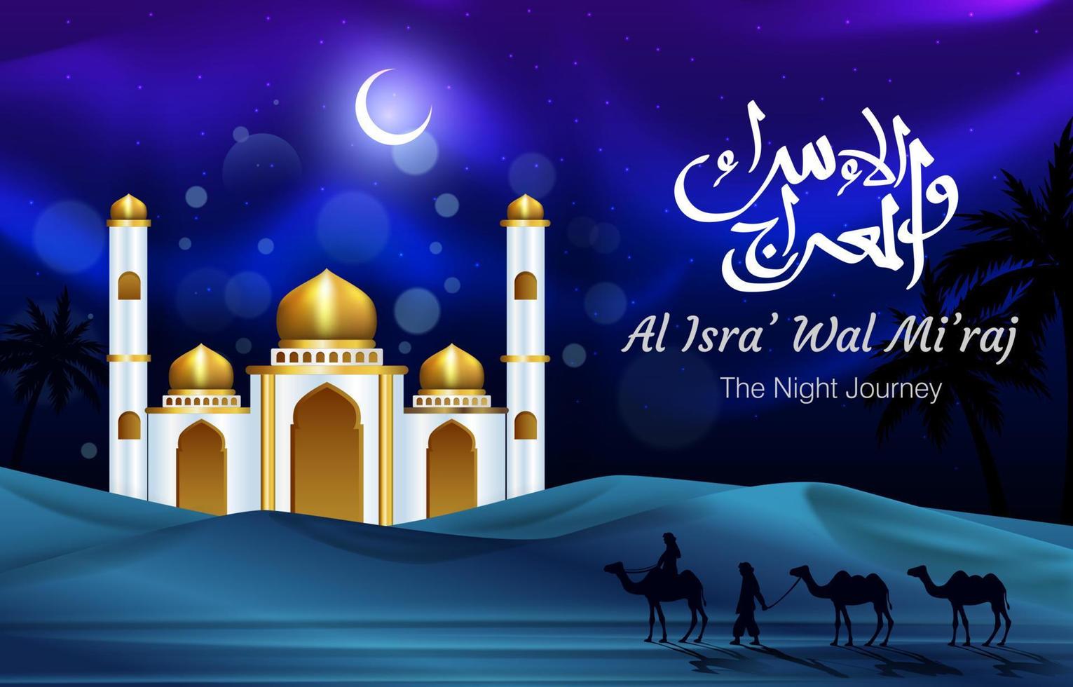 Celebration of Isra Mi'raj Concept vector
