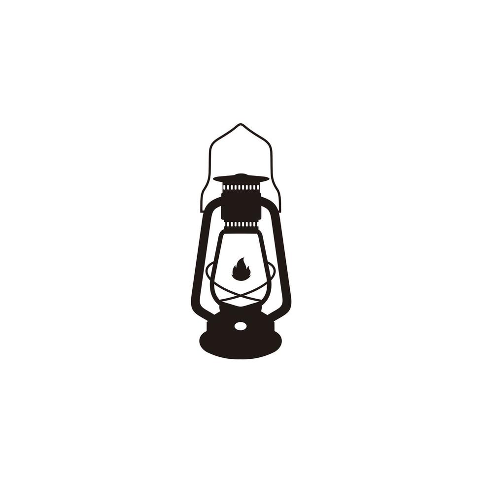 Vintage shining lantern light logo design icon vector template on white background