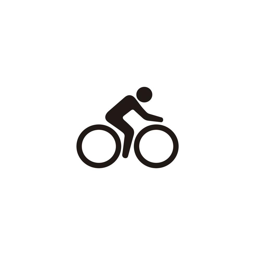 cycling stylized symbol logo icon vector