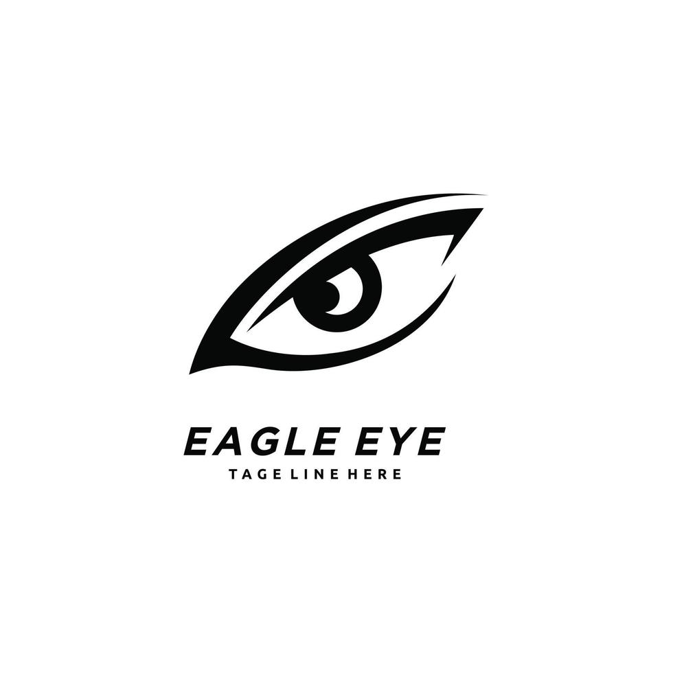 Eagle eye logo design forming eyes that are staring sharply vision vector