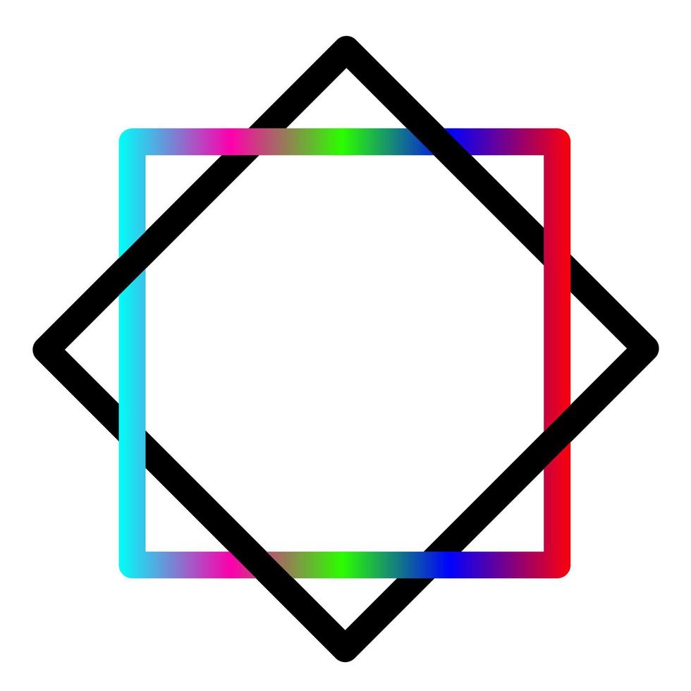 Square with gradient colour vector