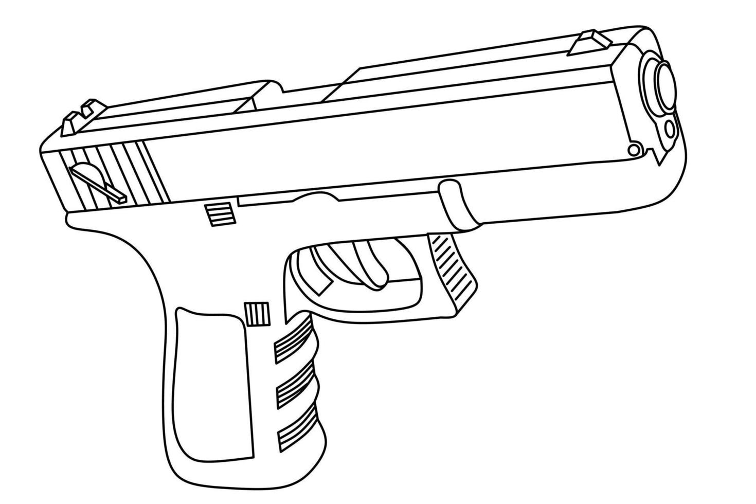 sketch of a gun vector