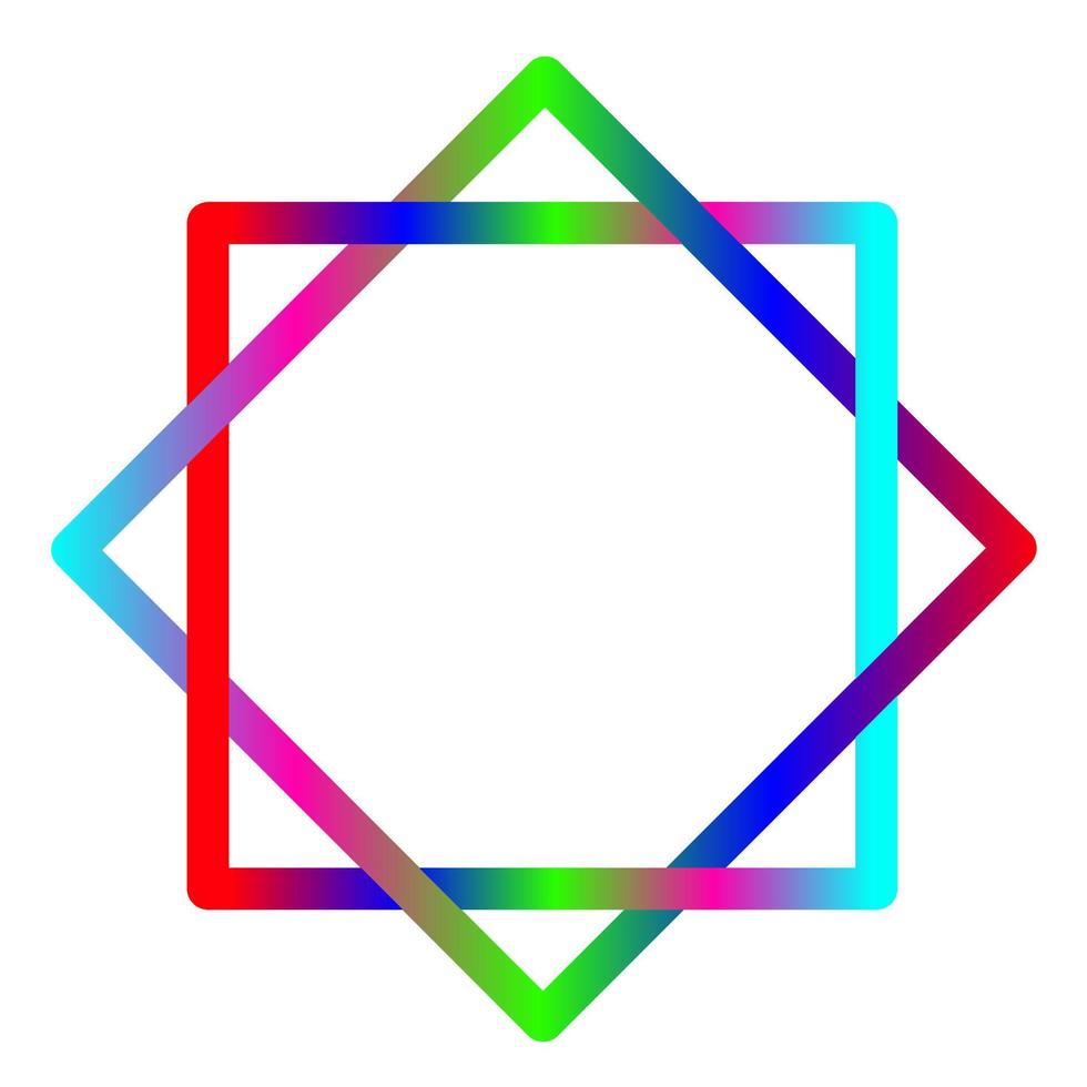 Square with gradient colour vector