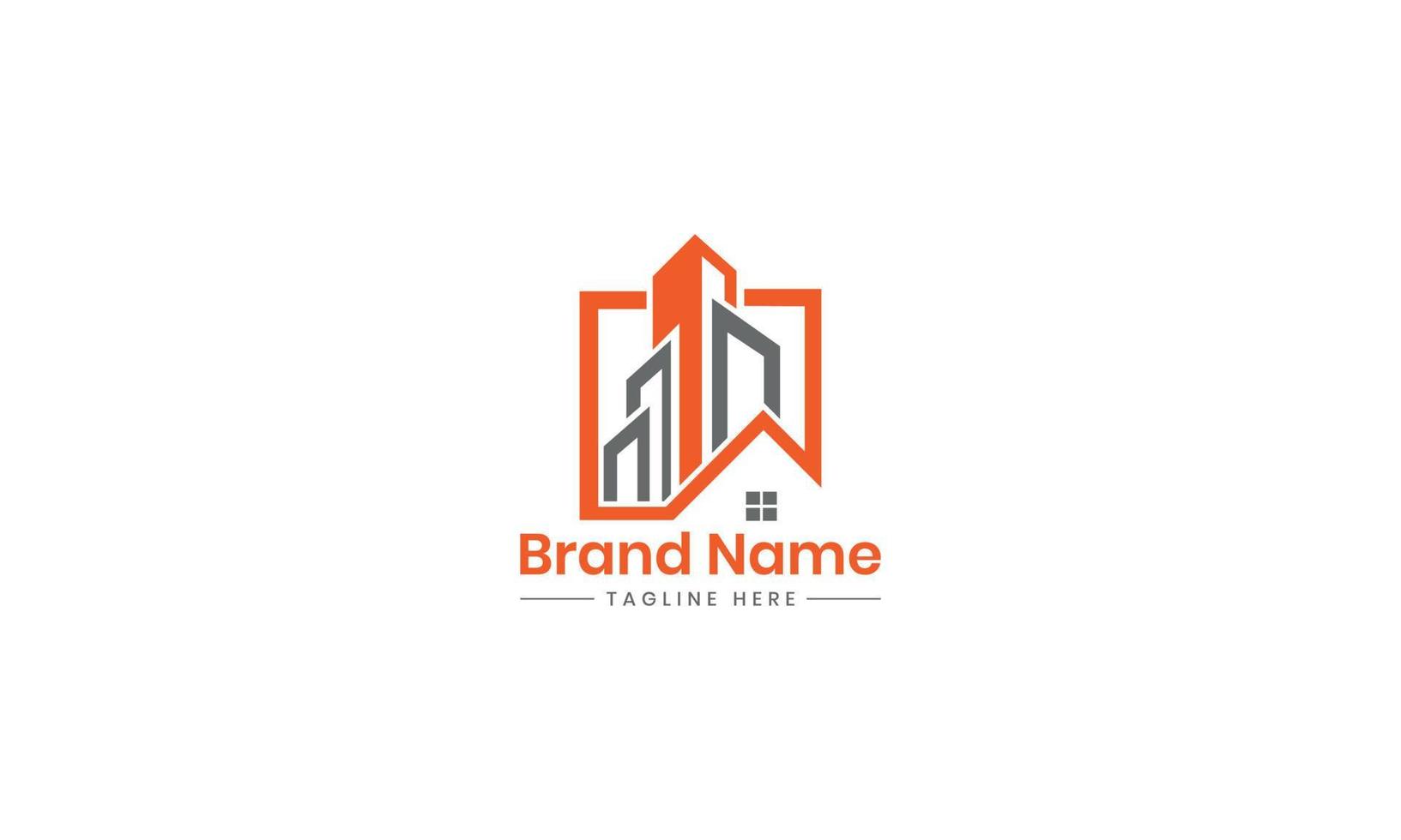 Real Estate, Building and Construction Logo Vector Design. Real Estate Logo Design. House Logo Design Pro Vector