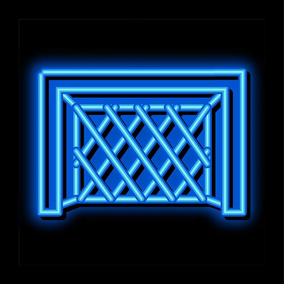 Football Goal Gate neon glow icon illustration vector
