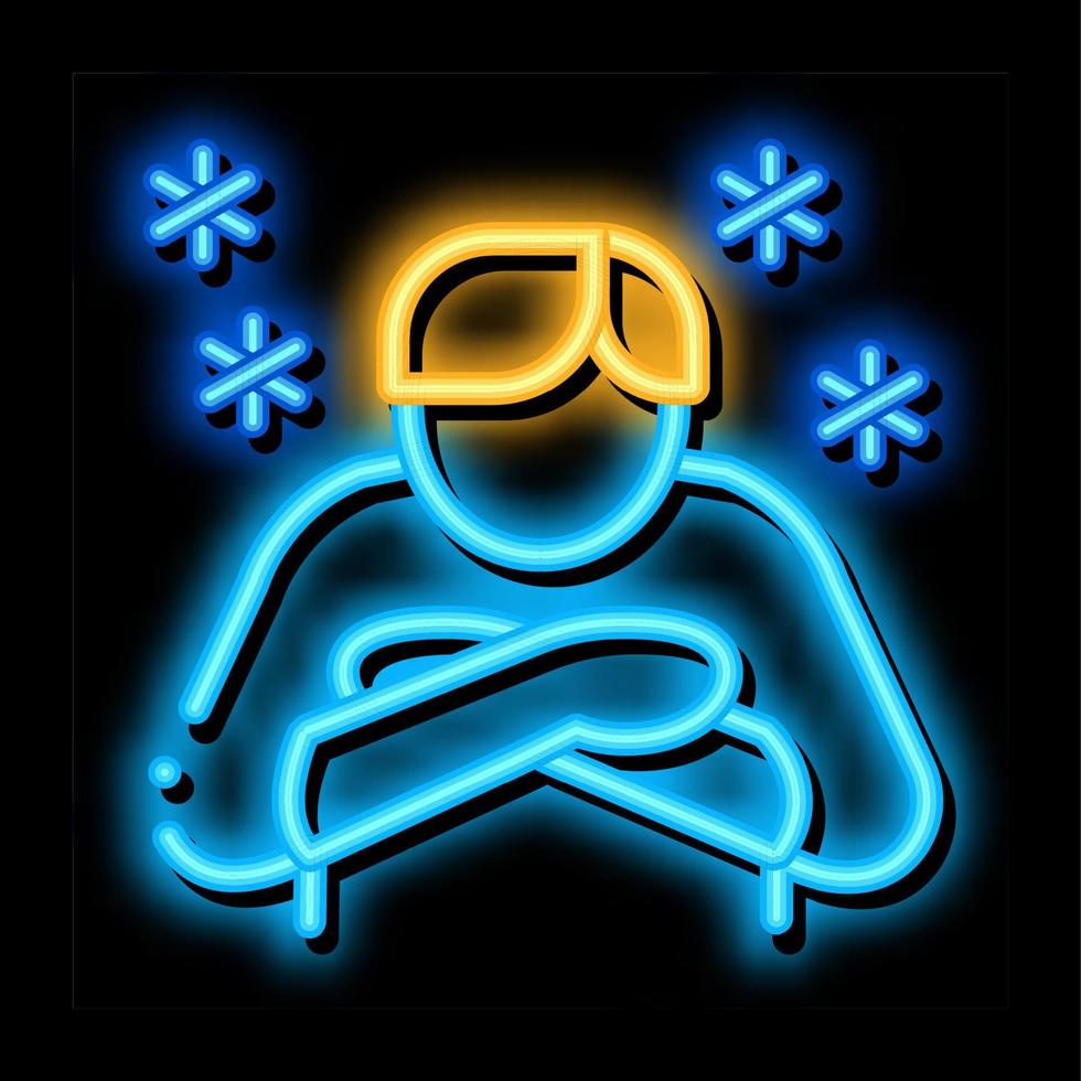 Human With Chill neon glow icon illustration vector