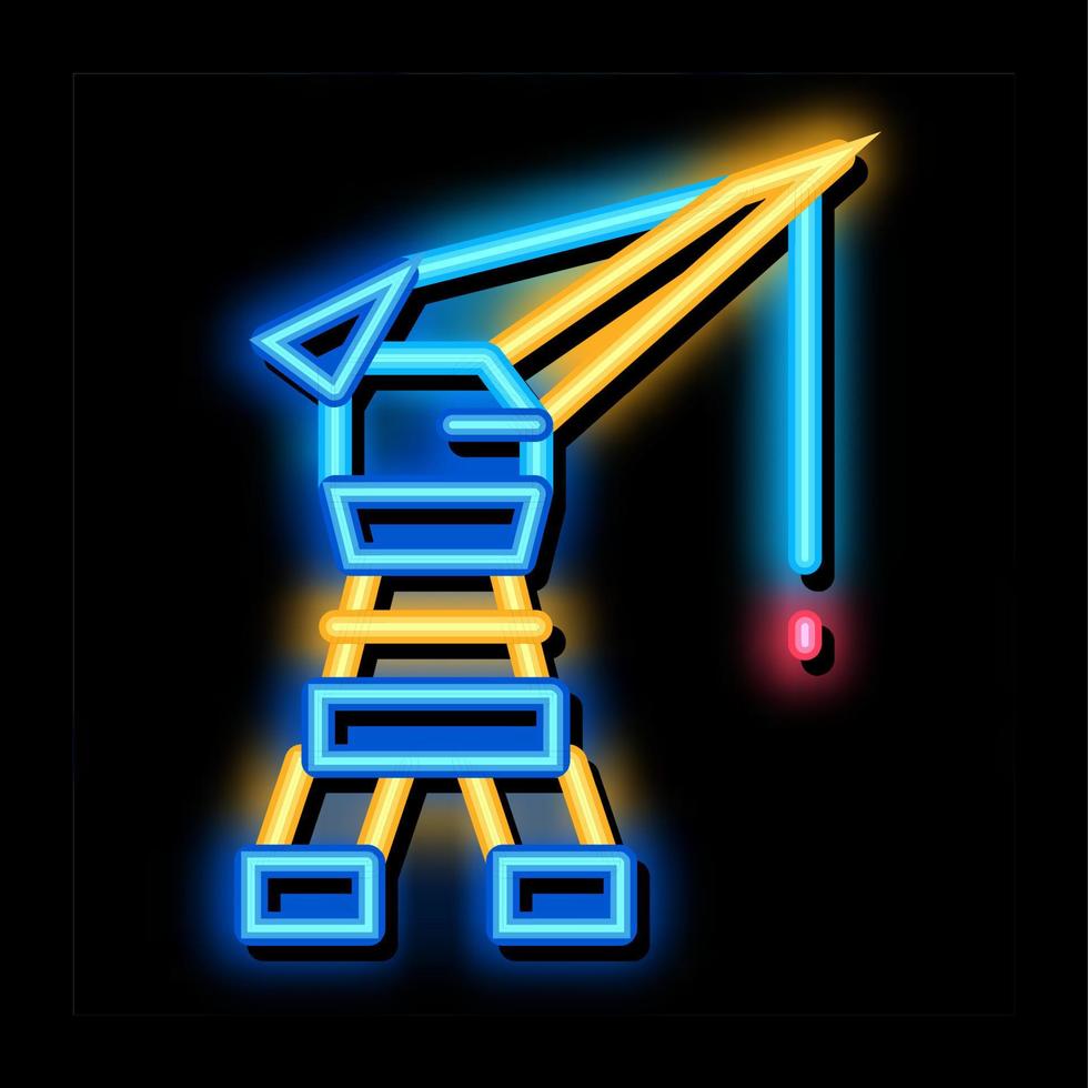 Seaport Crane neon glow icon illustration vector