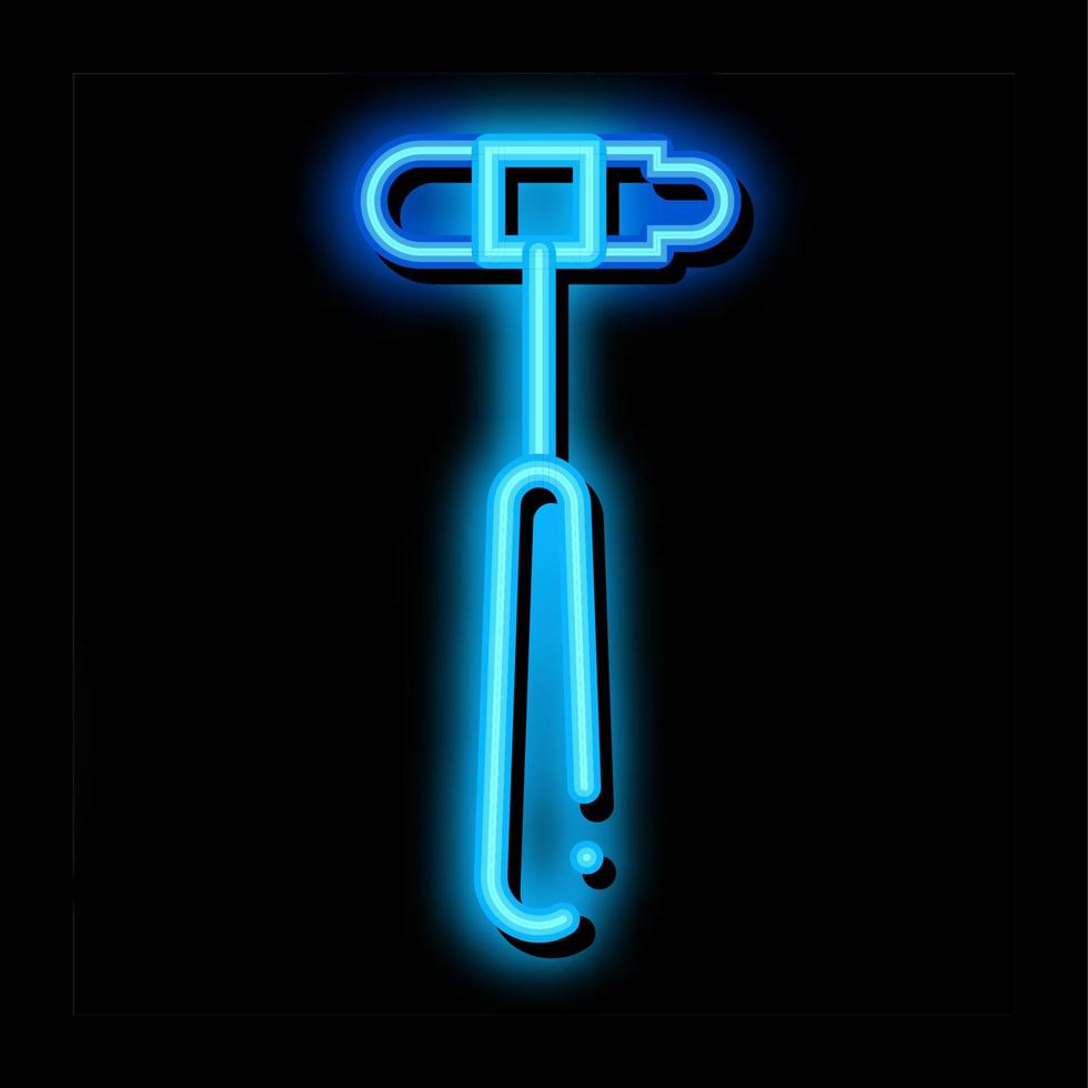 Reflex Hammer neon glow icon illustration vector