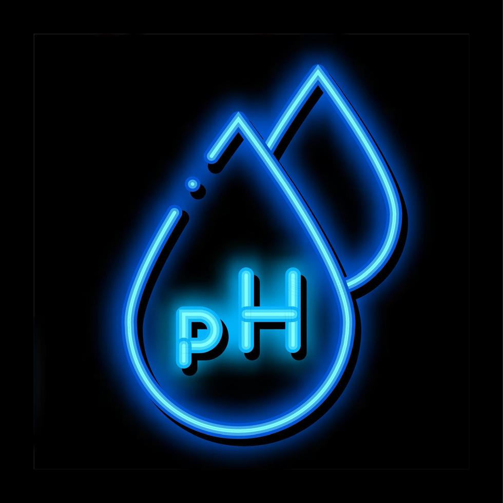 Neutral Ph Drop neon glow icon illustration vector