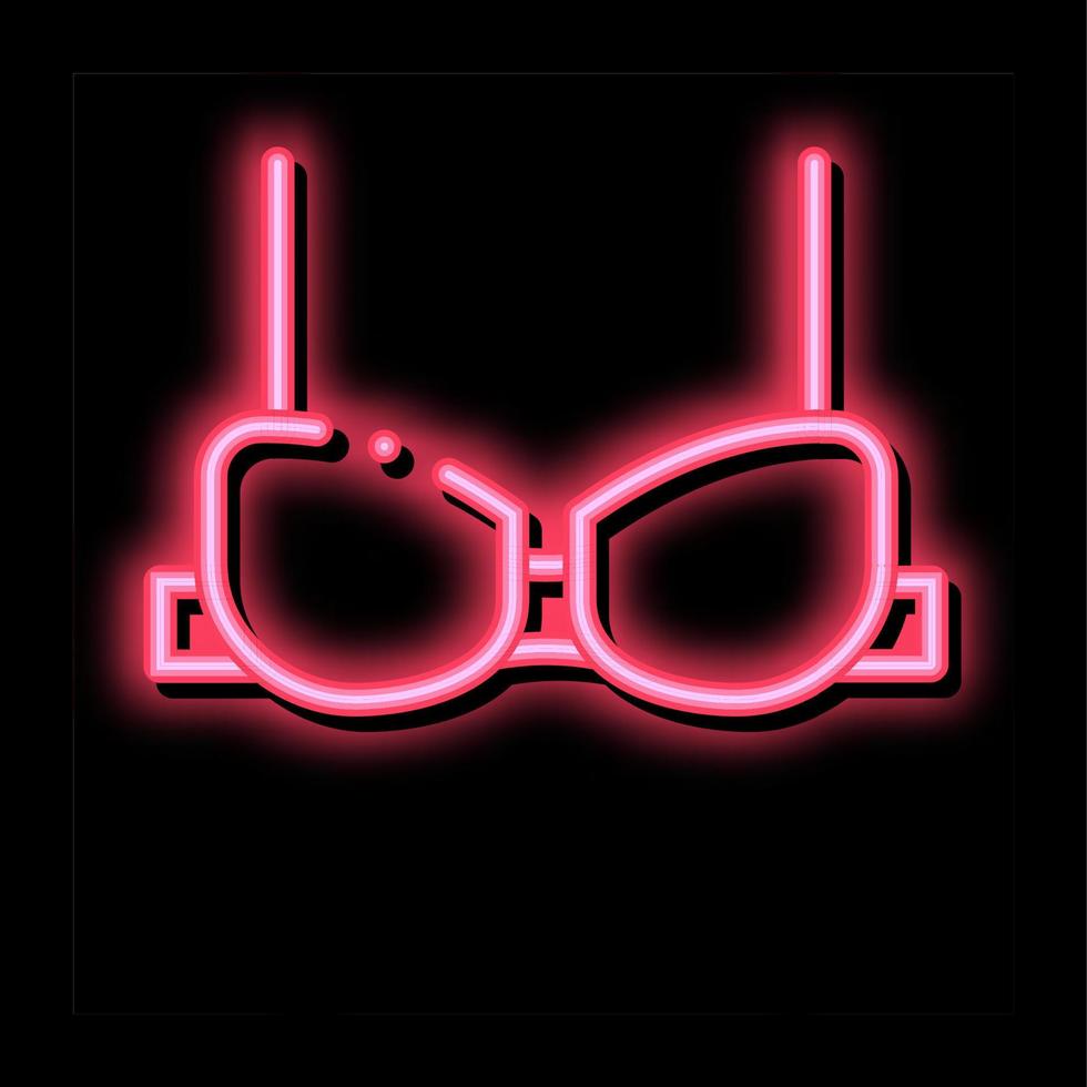Padded Brassiere neon glow icon illustration vector