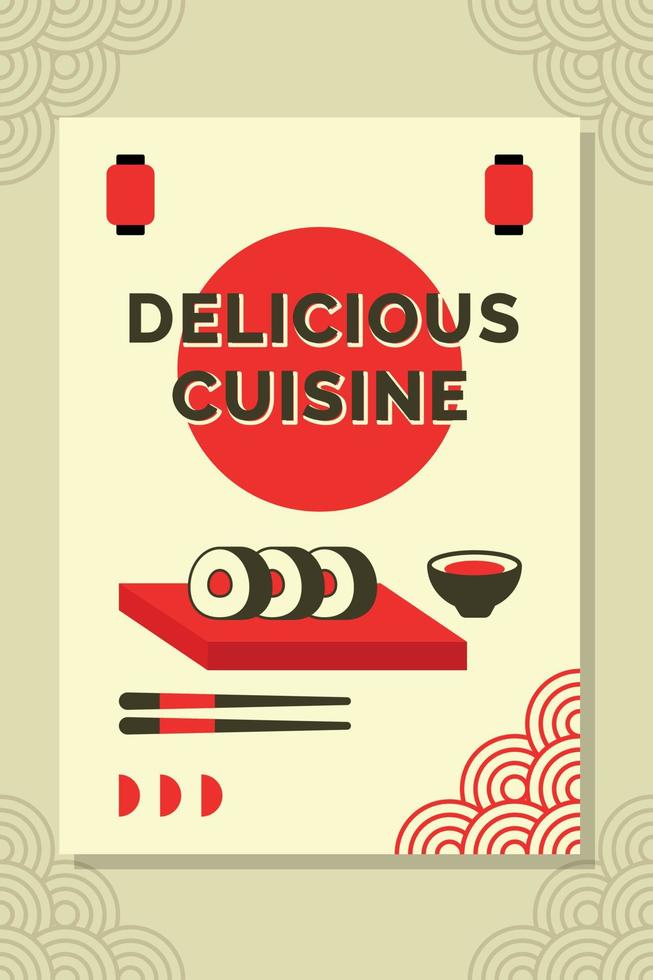 Sushi Flyer Template vector