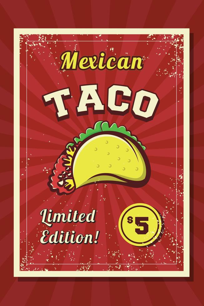Vintage Taco Flyer Template 19480823 Vector Art at Vecteezy