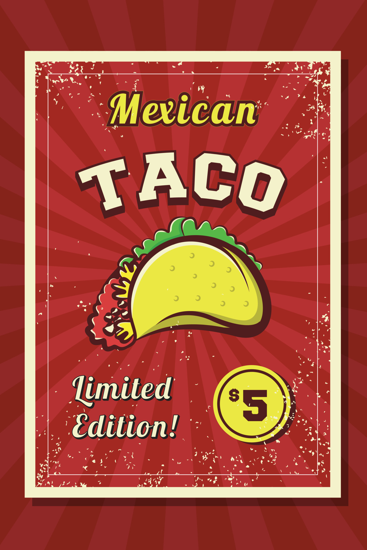 Vintage Taco Flyer Template 19480823 Vector Art at Vecteezy