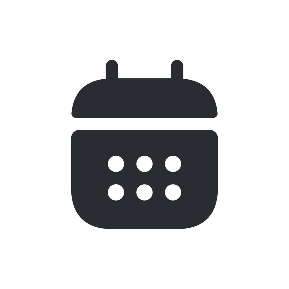 Flat design calendar icon simple design vector
