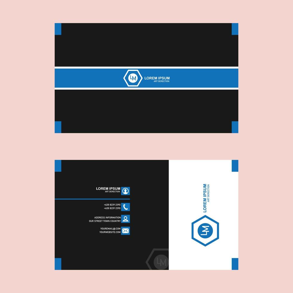 Business card template vector design for a corporate identity or personal identity