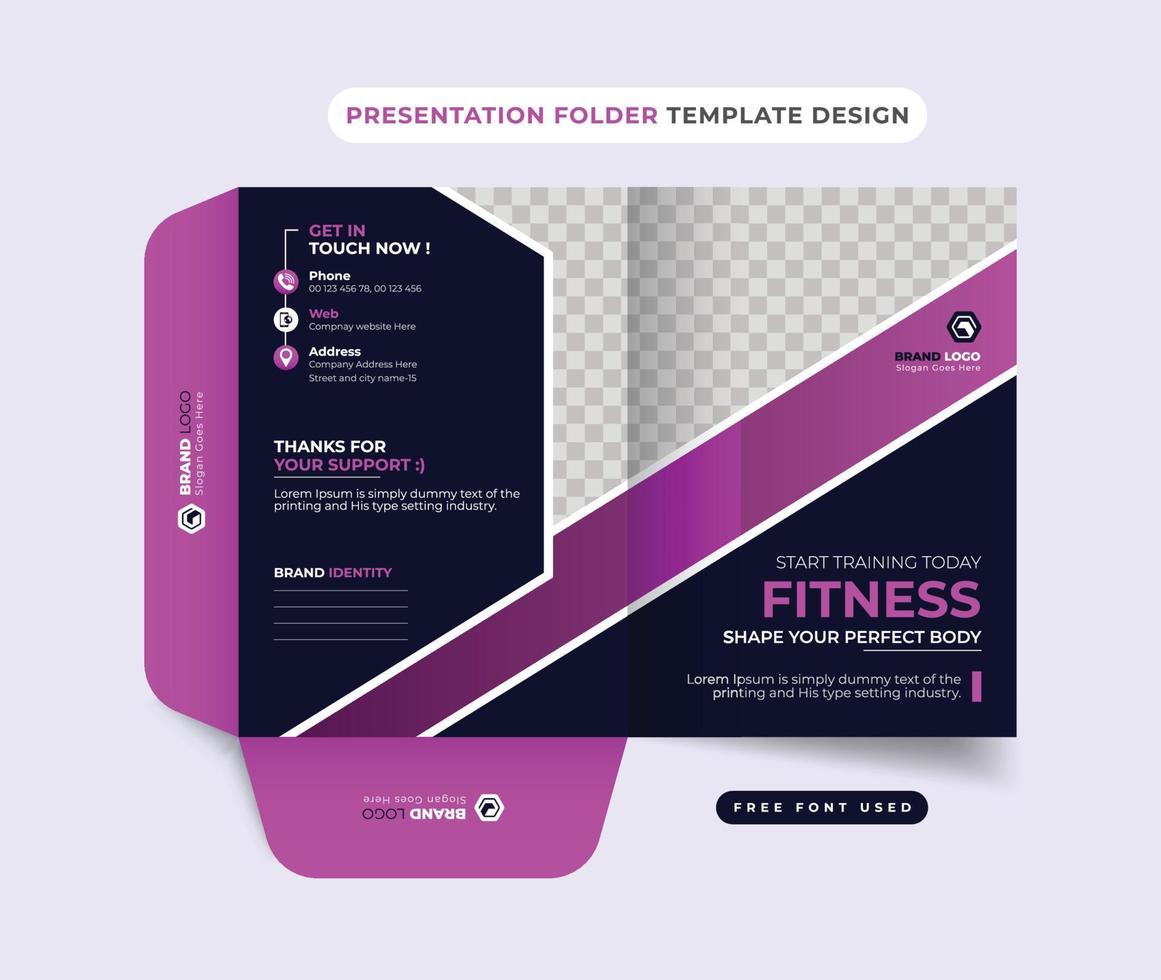 Presentation folder business design abstract folder template layout design vector