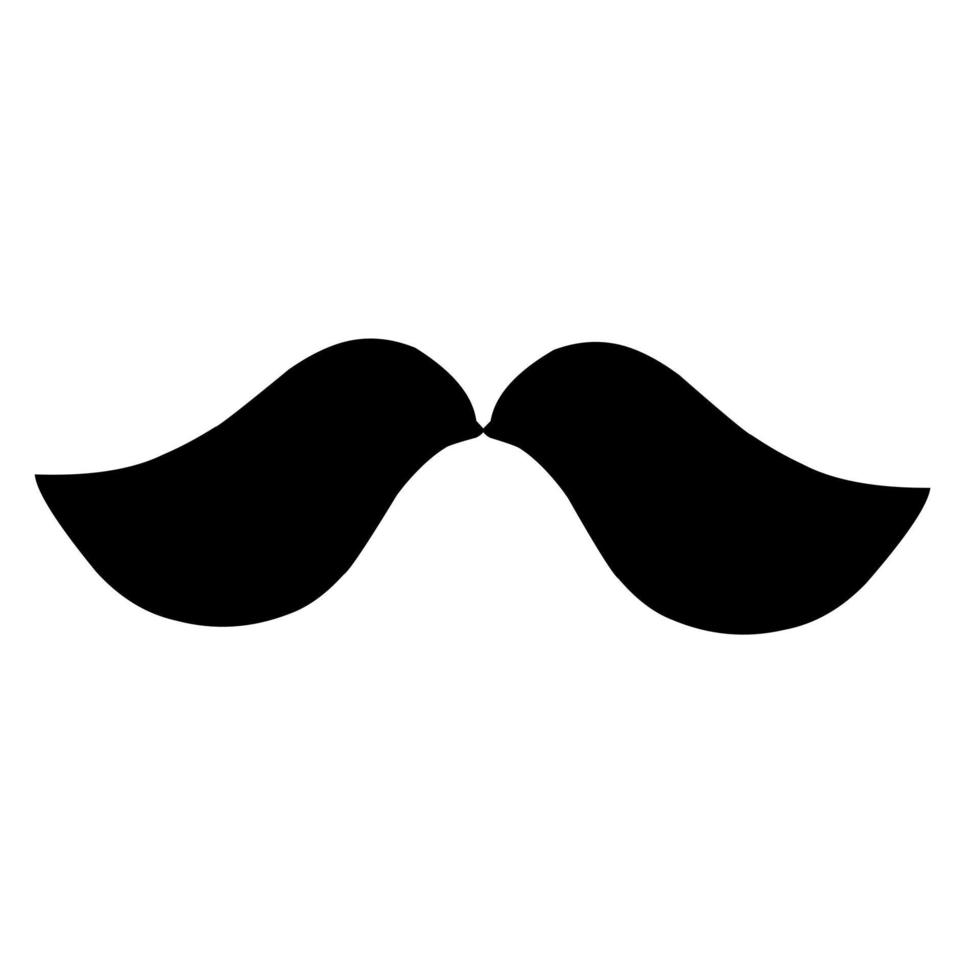 Illustration of adult male mustache vector graphic design.