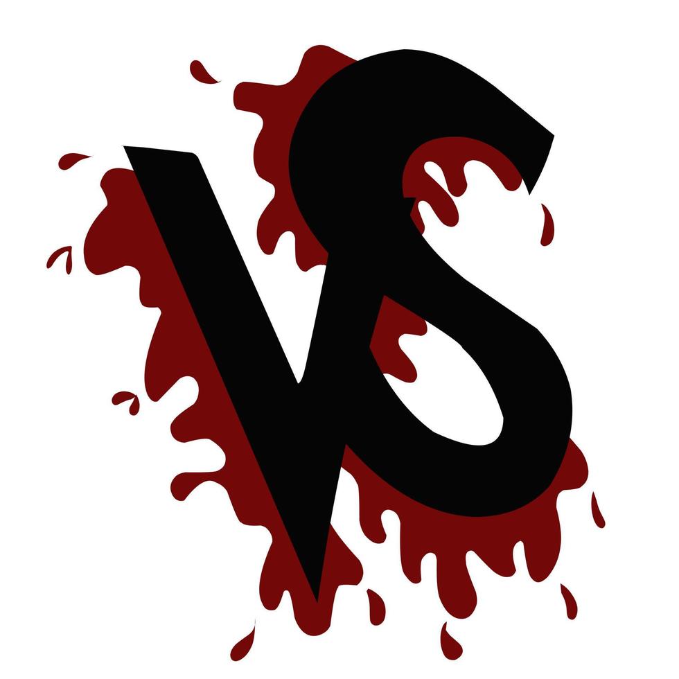 Illustration design handwritten vector graphic VS. Perfect for stickers, tattoos