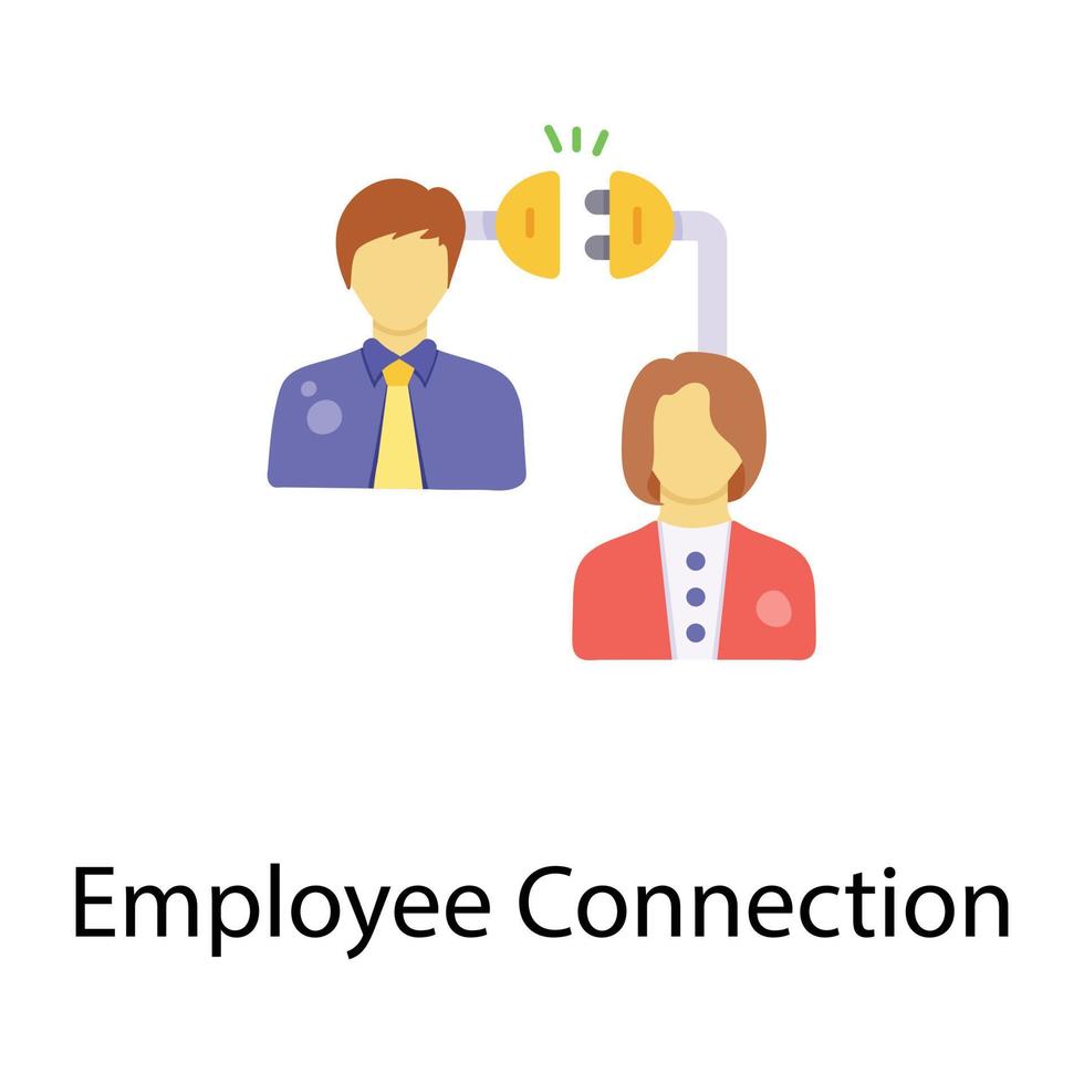 Trendy Employee Connection vector