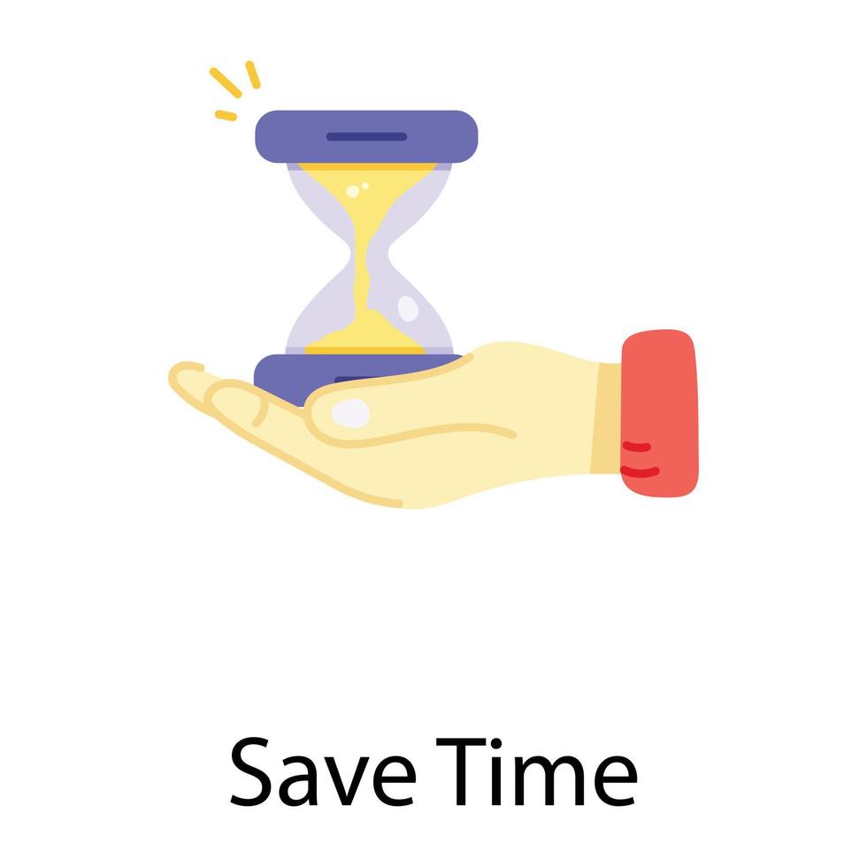 Trendy Save Time vector