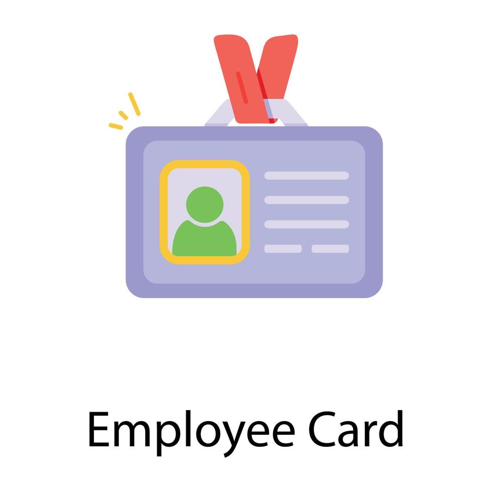Trendy Employee Card vector