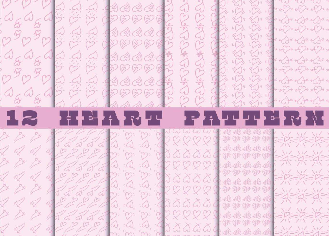 happy valentine's day lovely heart pattern vector