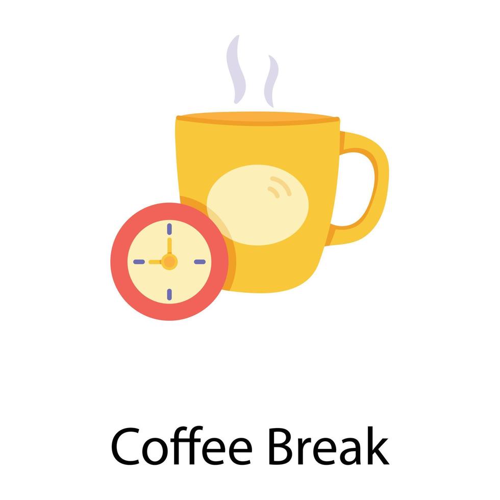 Trendy Coffee Break vector