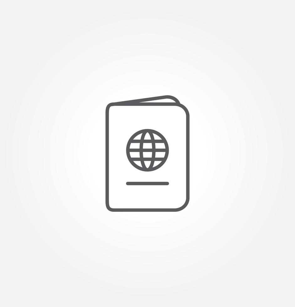 passport icon vector illustration logo template for many purpose. Isolated on white background.