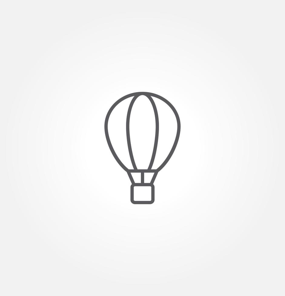 aerostate, air balloon icon vector illustration logo template for many purpose. Isolated on white background.