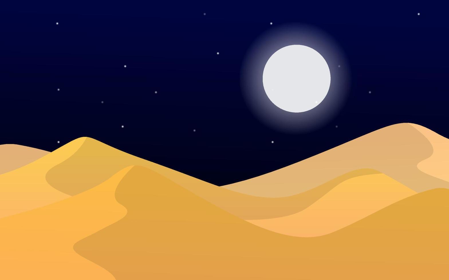 Mountain desert landscape flat illustration vector