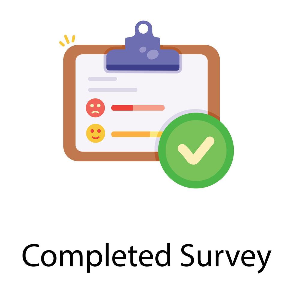 Trendy Completed Survey vector