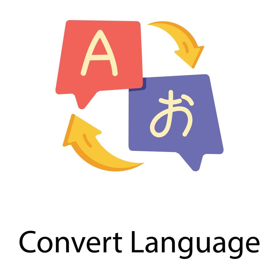 Trendy Convert Language vector