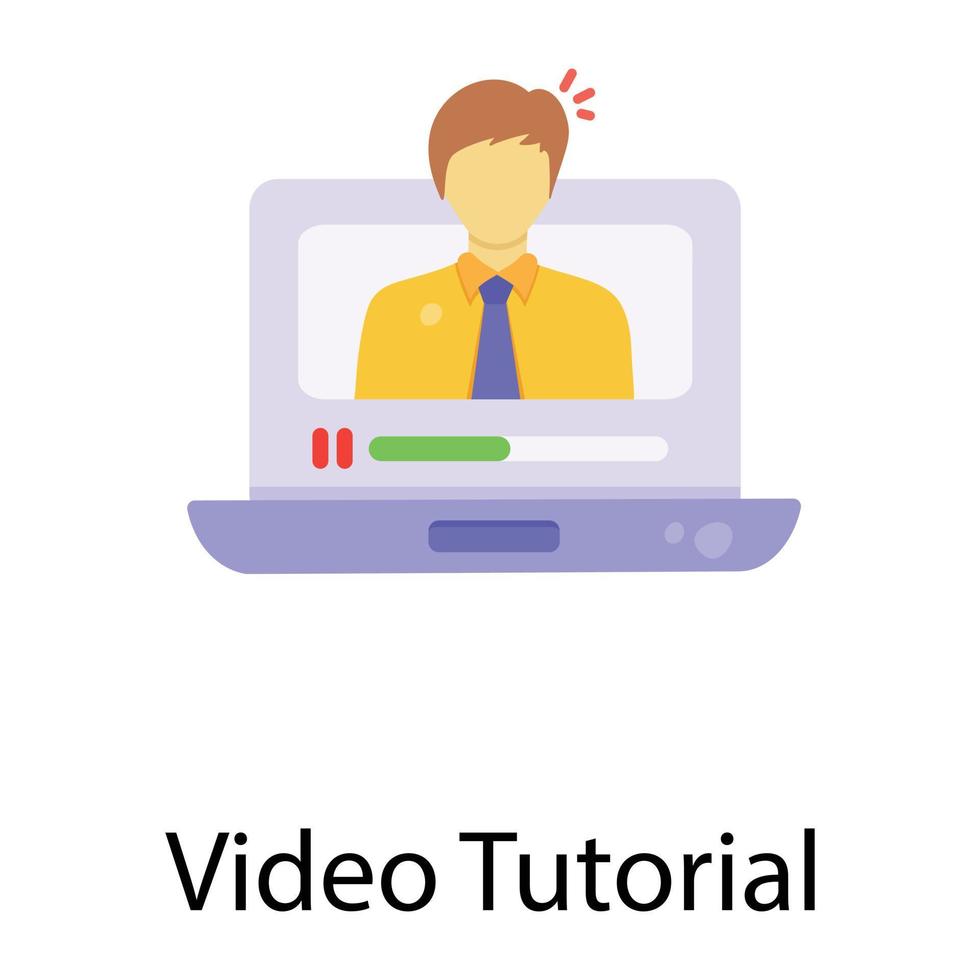 Trendy Video Tutorial vector