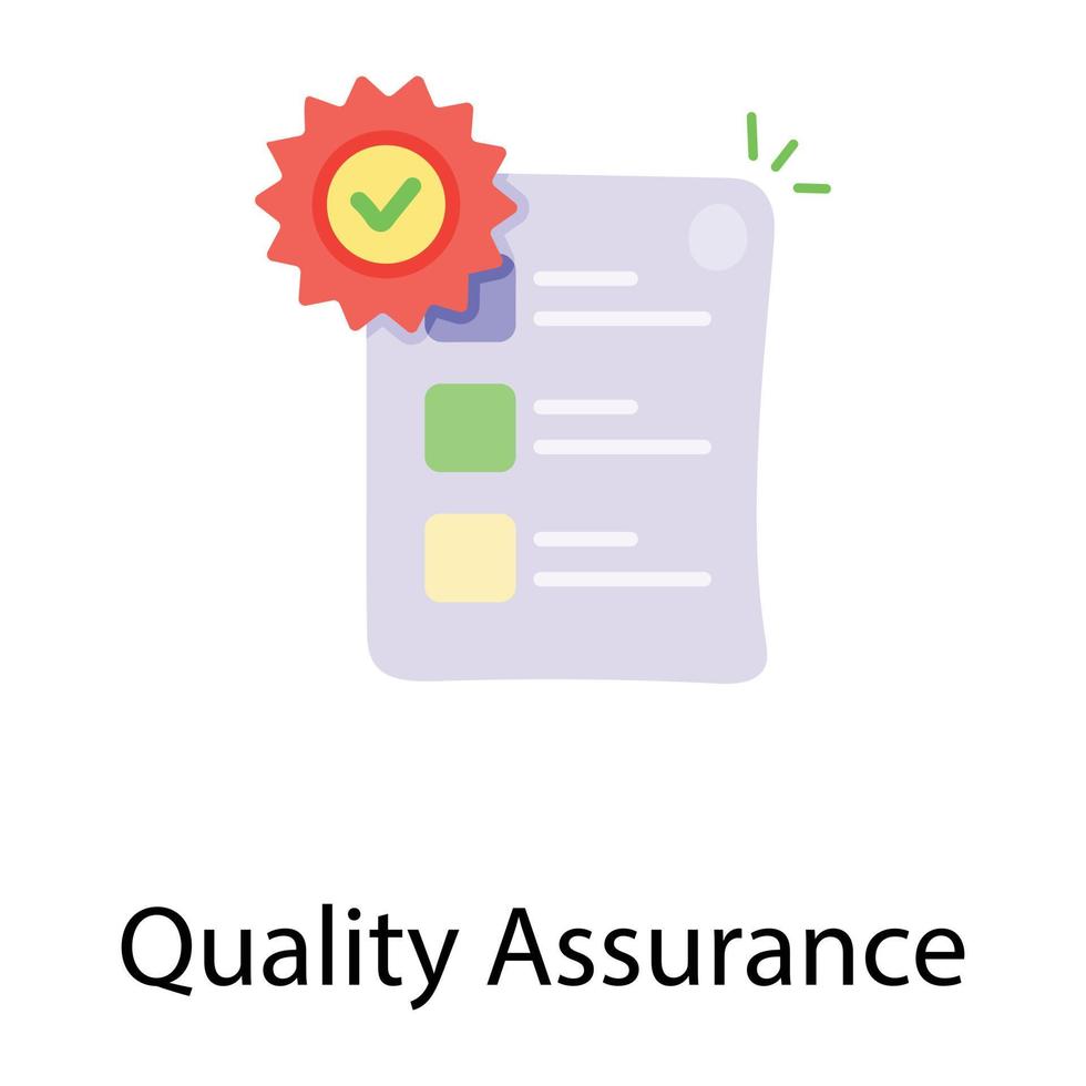Trendy Quality Assurance vector