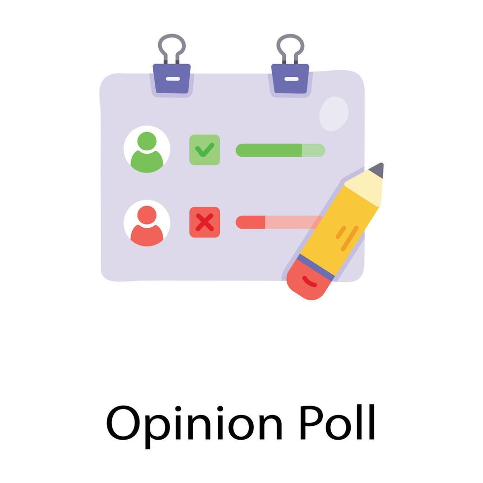 Trendy Opinion Poll vector