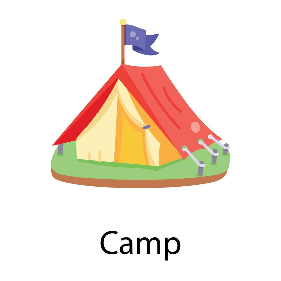 Trendy Camp Concepts vector