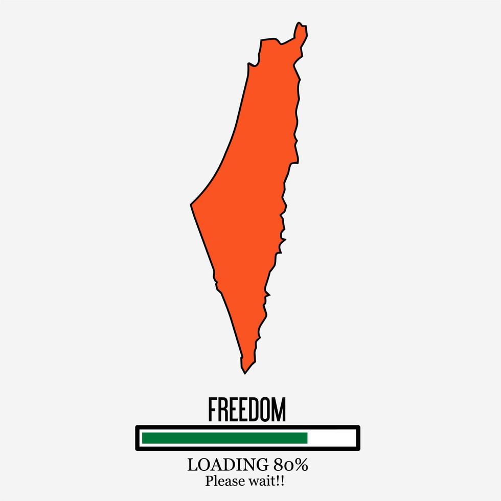 illustration vector of free palestine,we stand for palestine,loading to freedom perfect for apparel,banner,poster,etc.