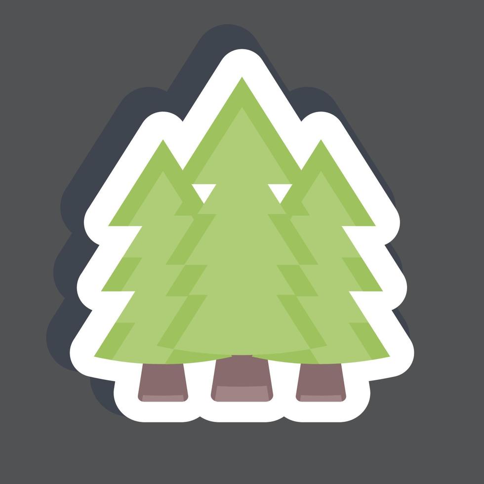 Sticker Forest. related to Environment symbol. simple illustration. conservation. earth. clean vector