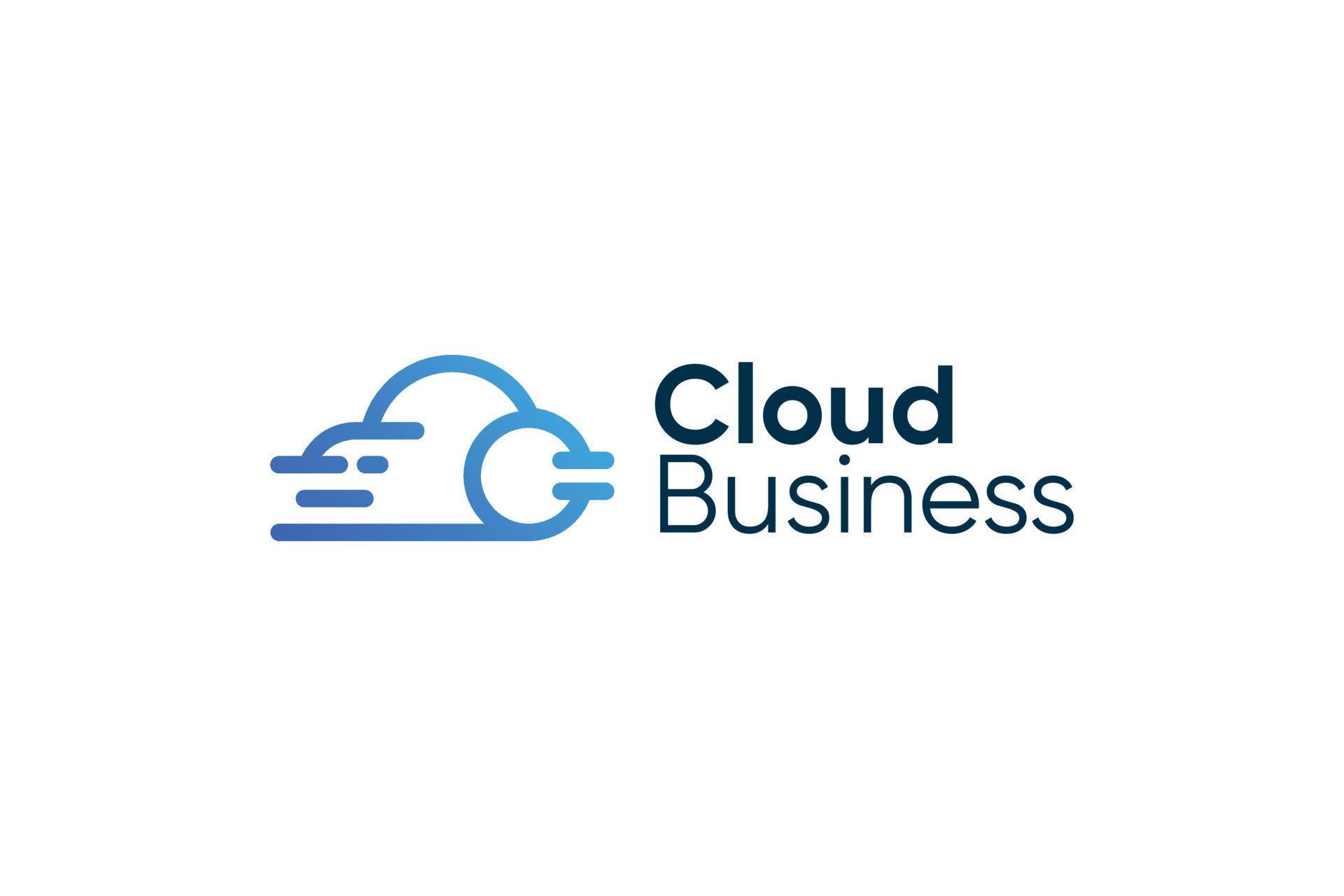 Blue cloud business logo design concept 19481527 Vector Art at Vecteezy